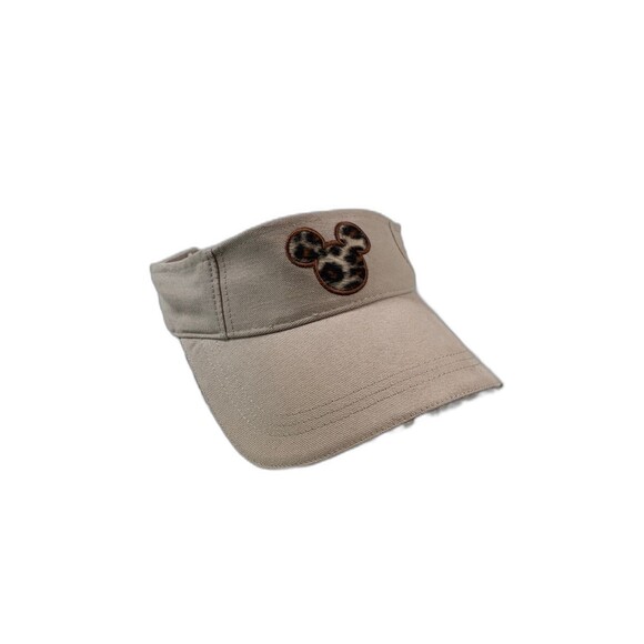 Disney Parks Animal Kingdom Animal Cheetah Print Mickey Visor Hat Cap Adult Size - Picture 1 of 8